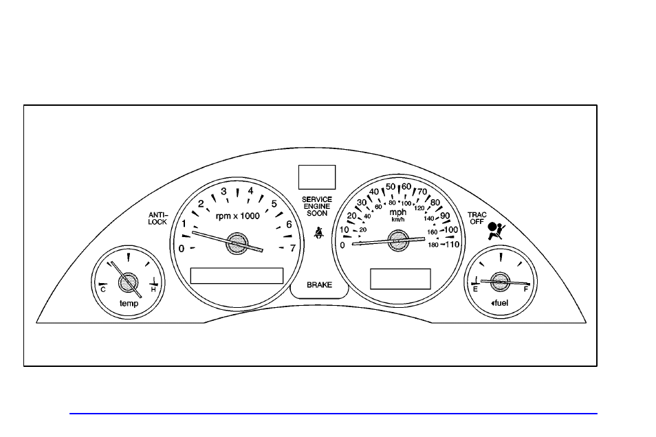 Instrument panel cluster | Buick 2002 Rendezvous User Manual | Page 174 / 455