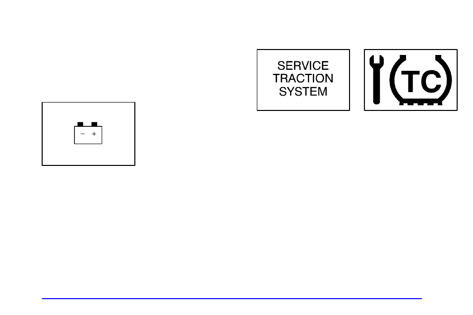 Message center, Charging system indicator message, Service traction system warning message (option) | Buick 2002 Rendezvous User Manual | Page 187 / 455