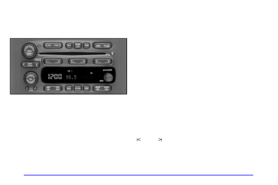 Playing the radio, Finding a station | Buick 2002 Rendezvous User Manual | Page 247 / 455