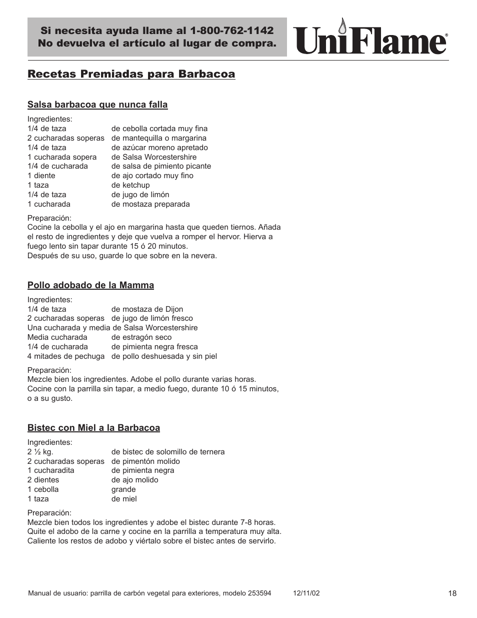 Recetas premiadas para barbacoa | Blue Rhino 253594 User Manual | Page 19 / 22