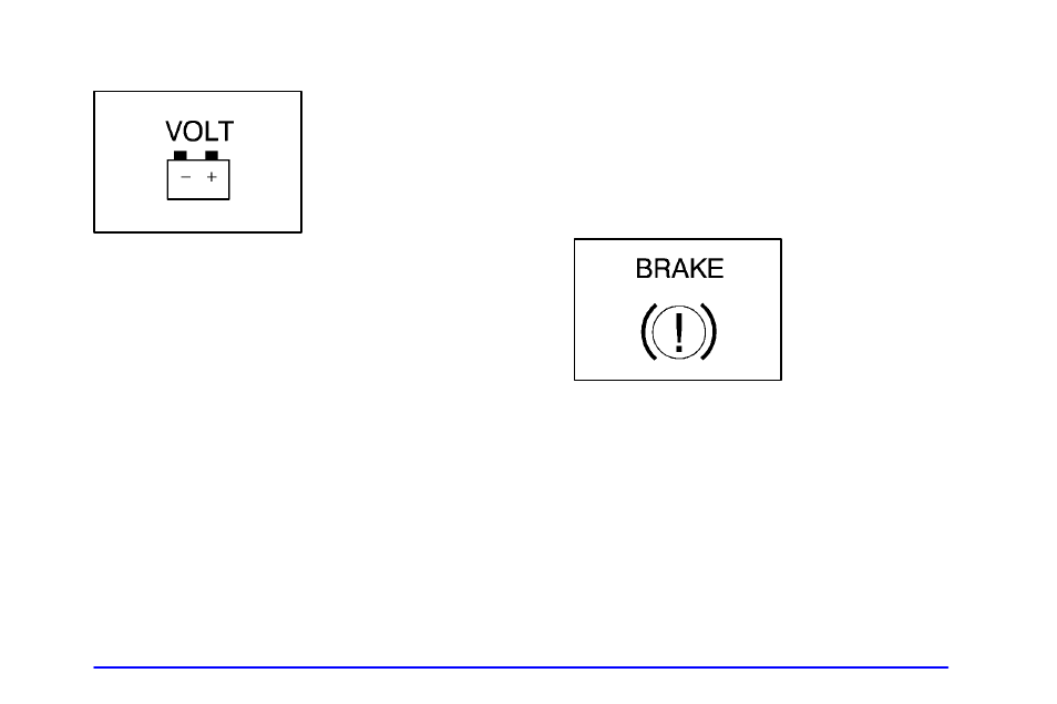 Battery warning light, Brake system warning light | Buick 2001 Park Avenue User Manual | Page 145 / 392