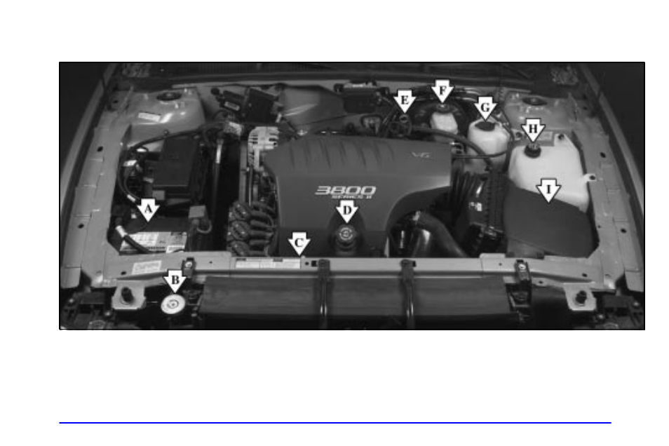 Engine compartment overview | Buick 2001 Park Avenue User Manual | Page 274 / 392