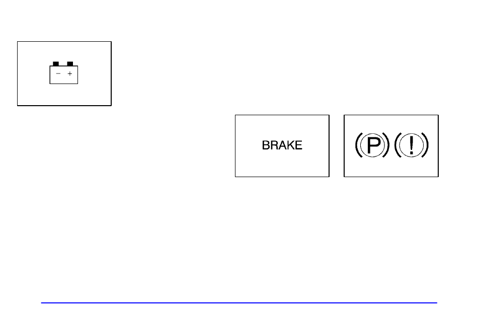 Charging system light, Brake system warning light | Buick 2001 Century User Manual | Page 134 / 351