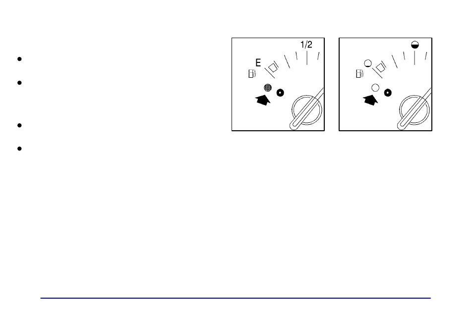 Low fuel light | Buick 2001 Century User Manual | Page 146 / 351