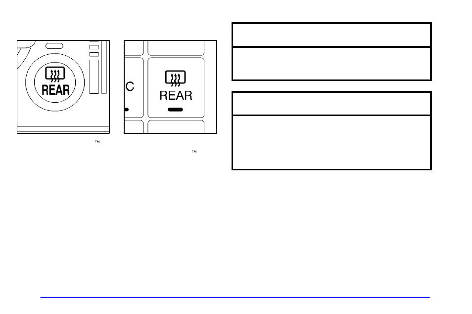 Rear window defogger, Notice | Buick 2001 Century User Manual | Page 154 / 351