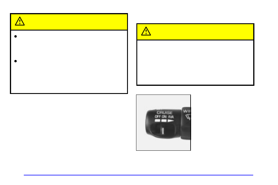 Setting cruise control, Caution | Buick 2000 Park Avenue User Manual | Page 105 / 392