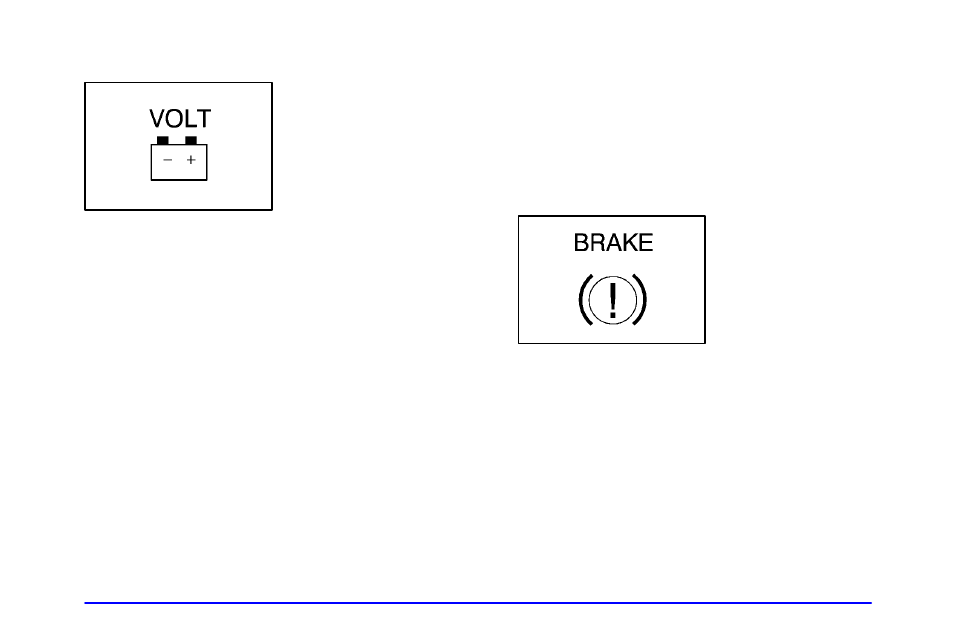 Battery warning light, Brake system warning light | Buick 2000 Park Avenue User Manual | Page 138 / 392