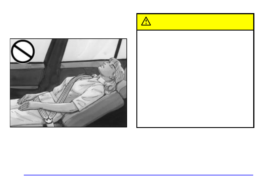 Reclining front seatbacks, Caution | Buick 2000 Park Avenue User Manual | Page 18 / 392