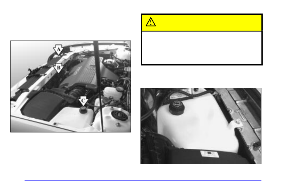 Cooling system, Caution | Buick 2000 Park Avenue User Manual | Page 245 / 392