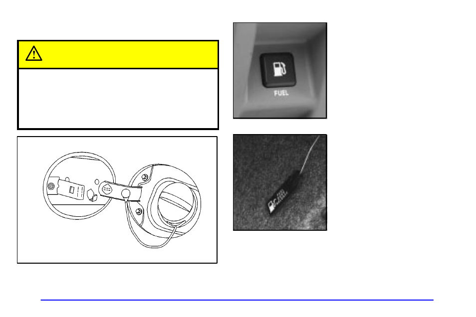 Filling your tank, Filling your tank caution | Buick 2000 Park Avenue User Manual | Page 268 / 392