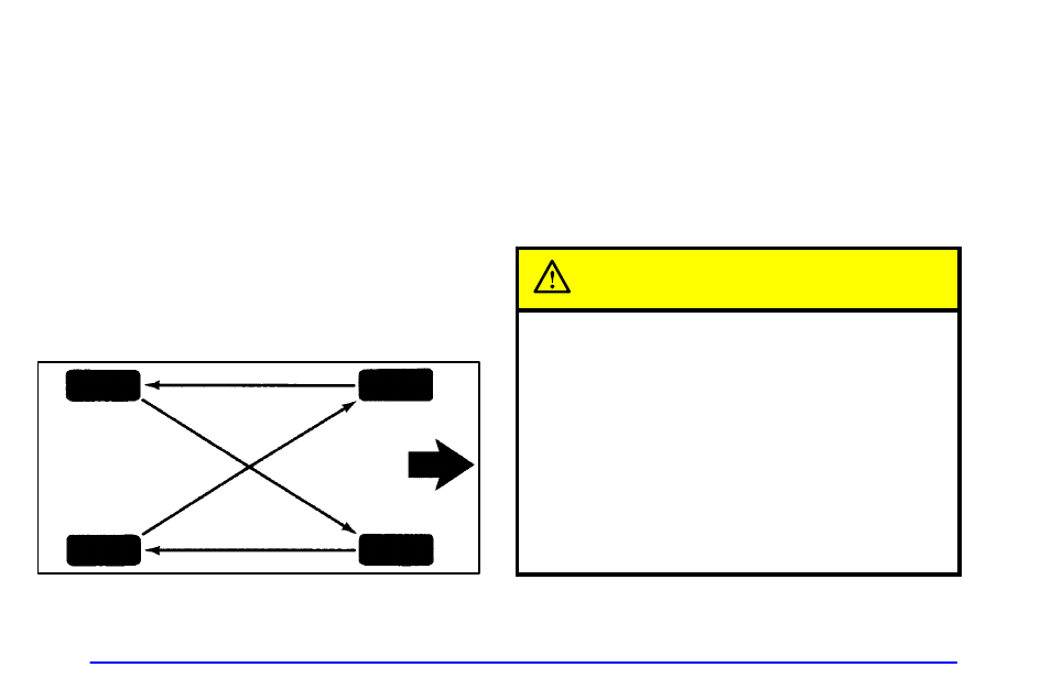 Tire inspection and rotation, Caution | Buick 2000 Park Avenue User Manual | Page 312 / 392