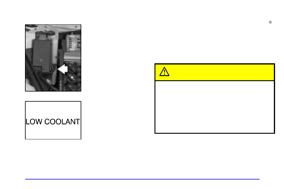Checking coolant, Adding coolant, Caution | Buick 2000 Century User Manual | Page 265 / 344