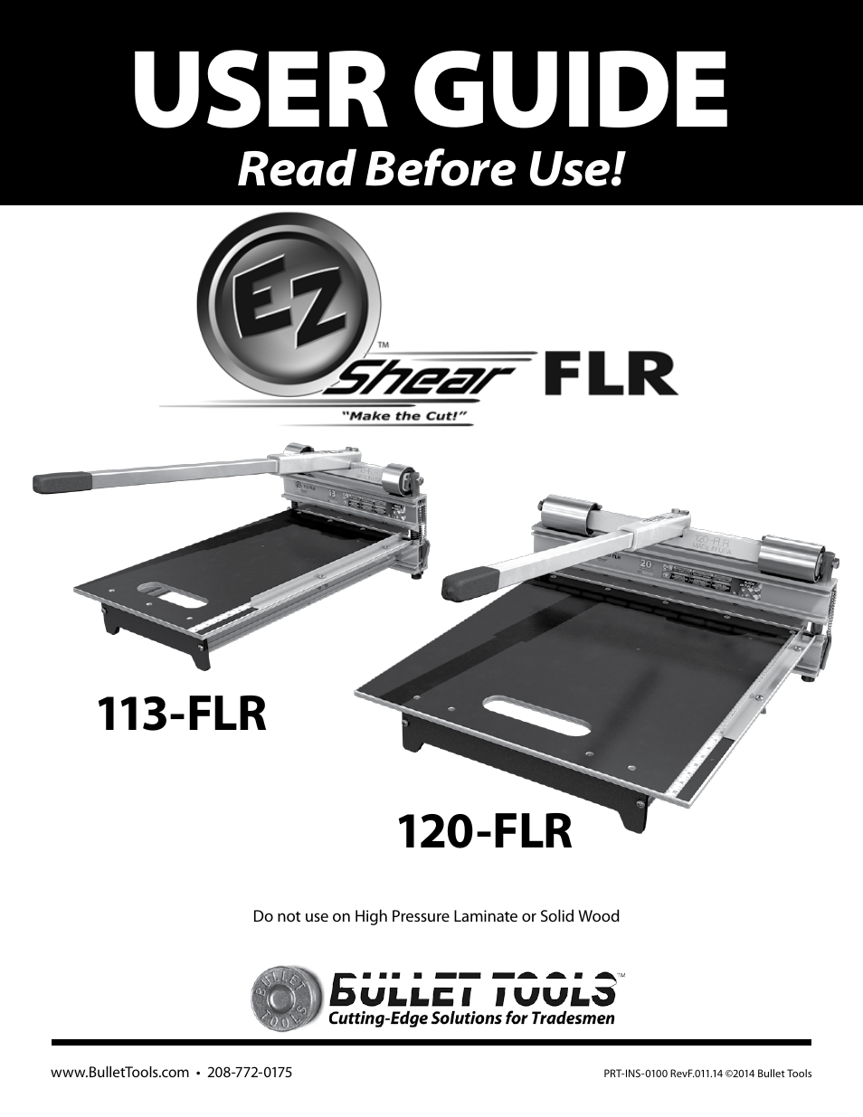 Bullet Tools 120-FLR User Manual | 8 pages