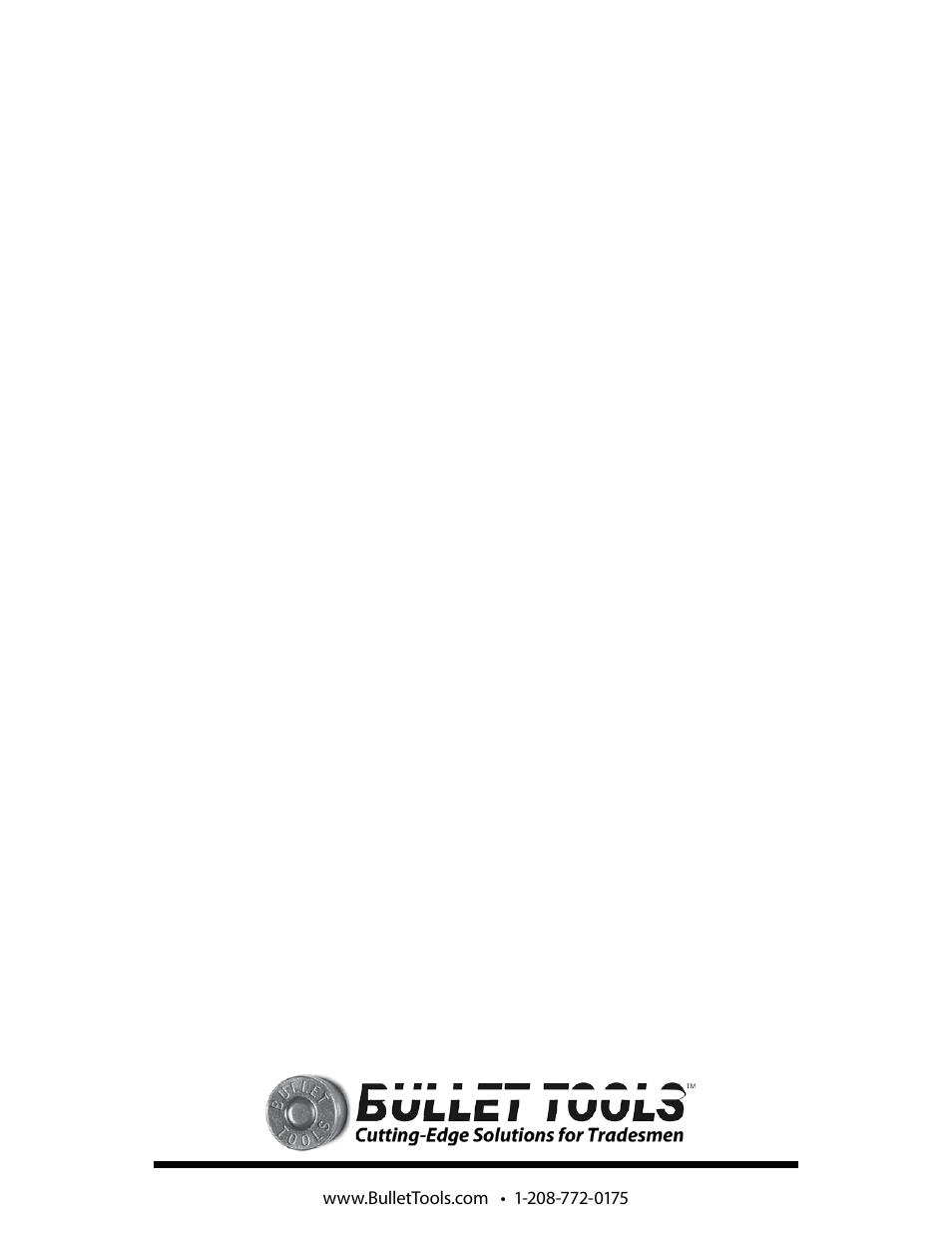 Bullet Tools 120-FLR User Manual | Page 8 / 8