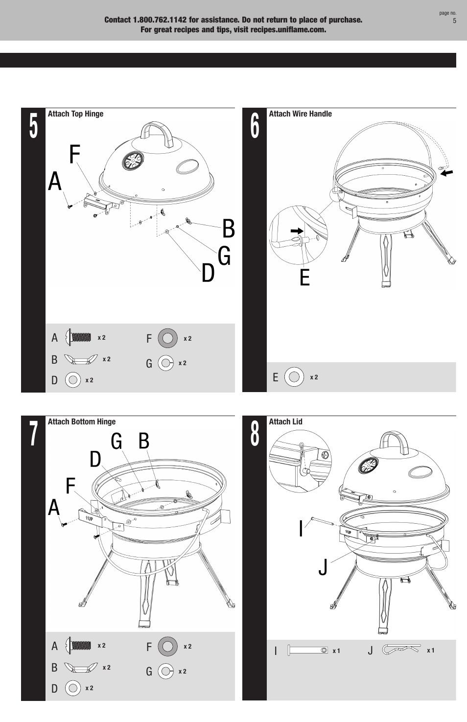 Blue Rhino CBT802WGR User Manual | Page 5 / 16