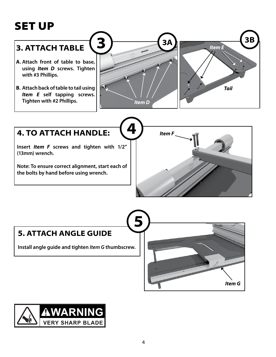 Set up | Bullet Tools RCT 520 User Manual | Page 5 / 8