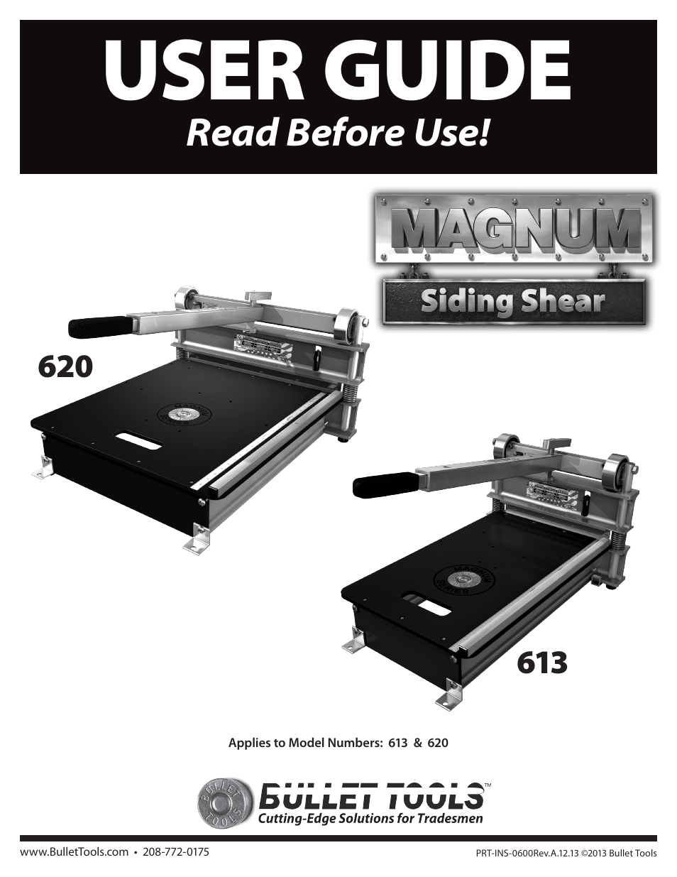 Bullet Tools 613 User Manual | 10 pages
