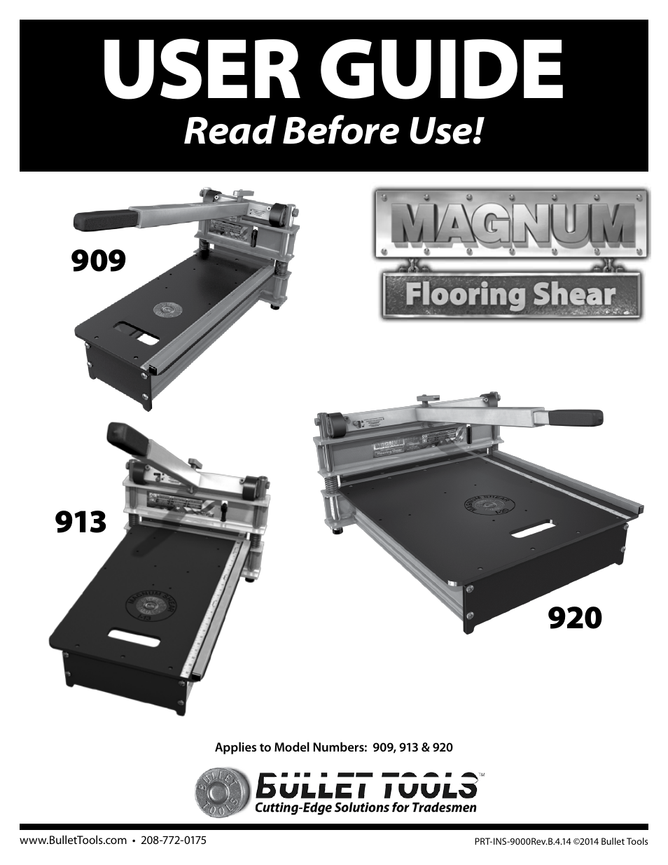 Bullet Tools 920 User Manual | 11 pages