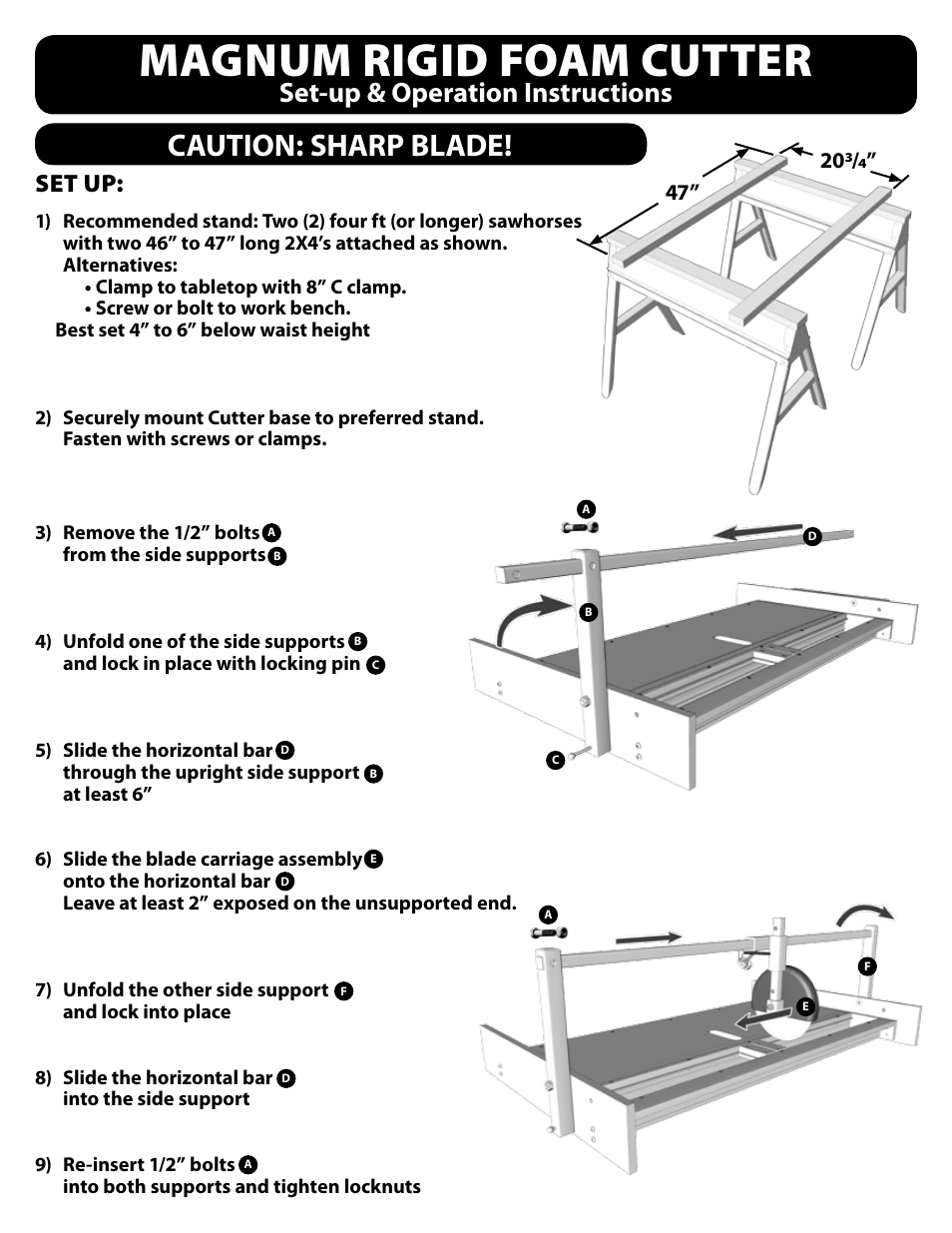 Bullet Tools Magnum Rigid Foam Cutter User Manual | 3 pages