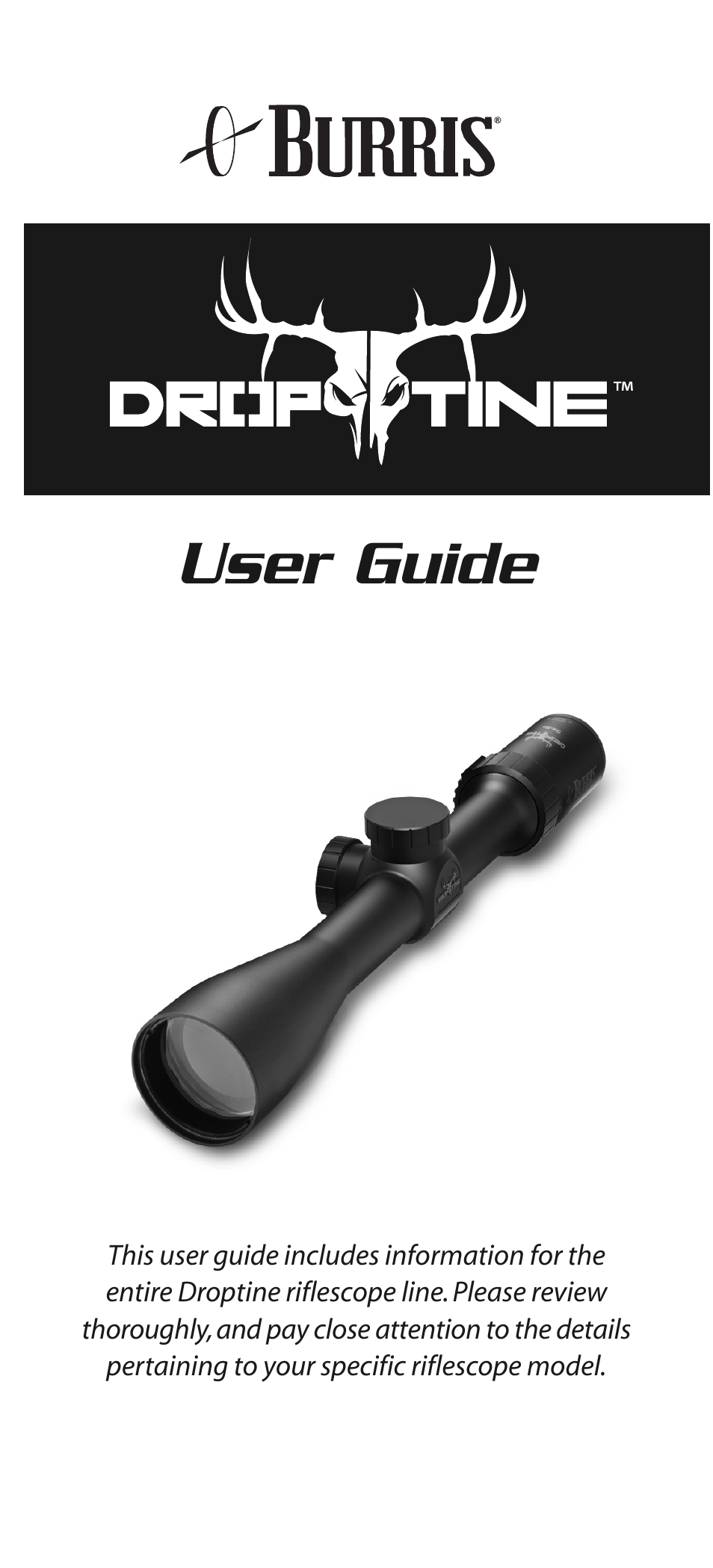 Burris Droptine User Manual | 12 pages