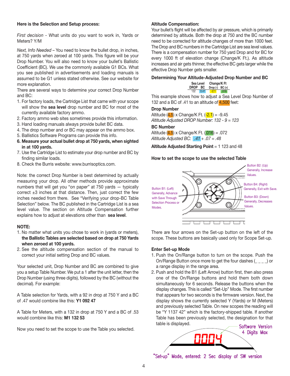 Burris Eliminator III User Manual | Page 4 / 8