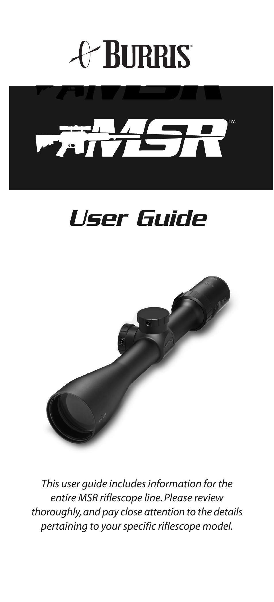 Burris MSR User Manual | 8 pages