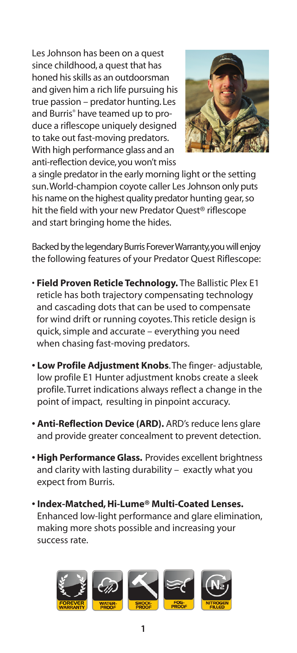 Burris Predator Quest User Manual | Page 2 / 8
