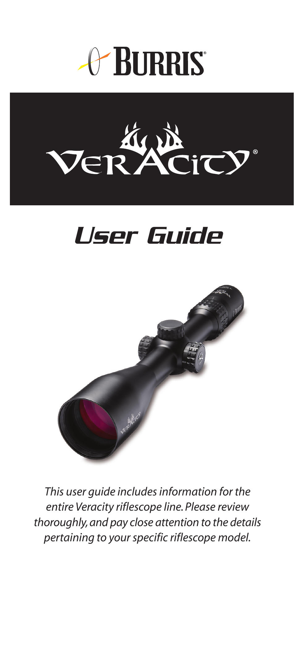 Burris Veracity User Manual | 12 pages