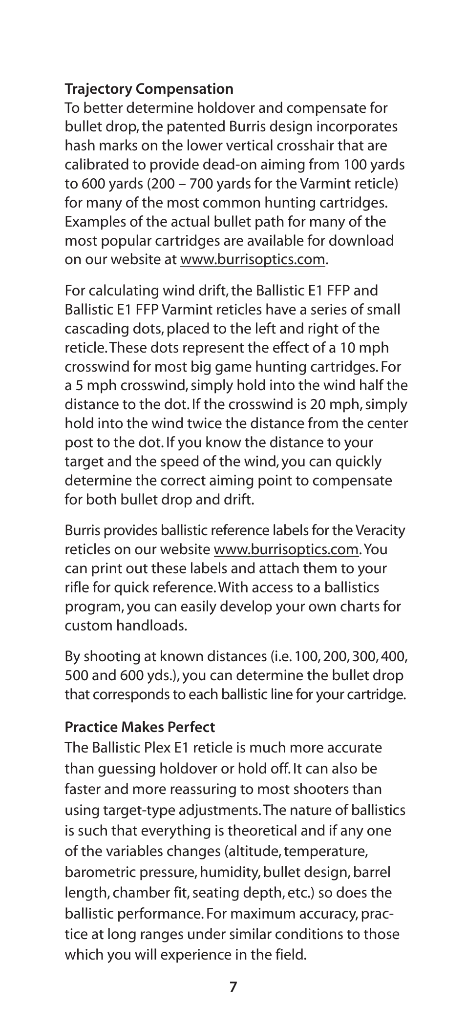 Burris Veracity User Manual | Page 8 / 12