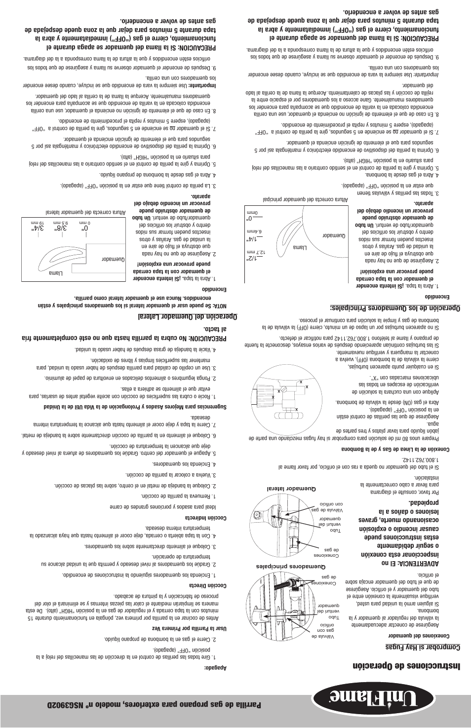 Instrucciones de operación | Blue Rhino NSG3902D User Manual | Page 13 / 18
