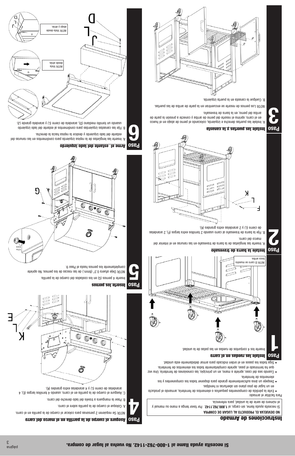 Instrucciones de armado, Paso | Blue Rhino NSG3902D User Manual | Page 16 / 18