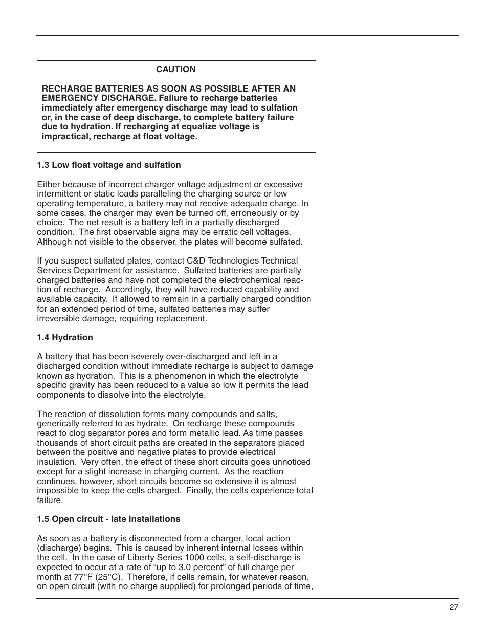 C&D Technologies RS-990 Liberty Series 1000 User Manual | Page 29 / 43