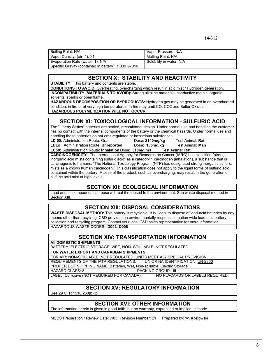 C&D Technologies RS-990 Liberty Series 1000 User Manual | Page 33 / 43