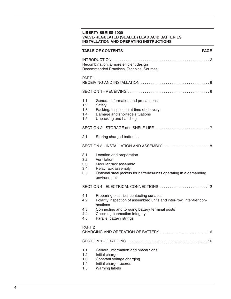 C&D Technologies RS-990 Liberty Series 1000 User Manual | Page 6 / 43