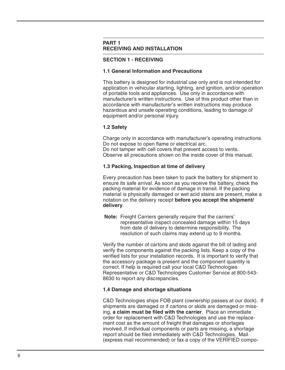 C&D Technologies RS-990 Liberty Series 1000 User Manual | Page 8 / 43