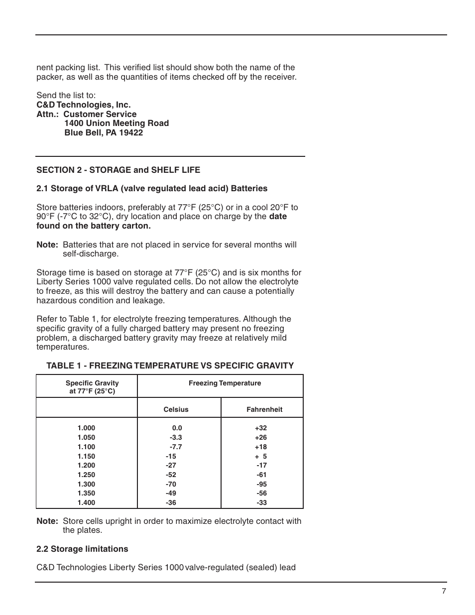 C&D Technologies RS-990 Liberty Series 1000 User Manual | Page 9 / 43