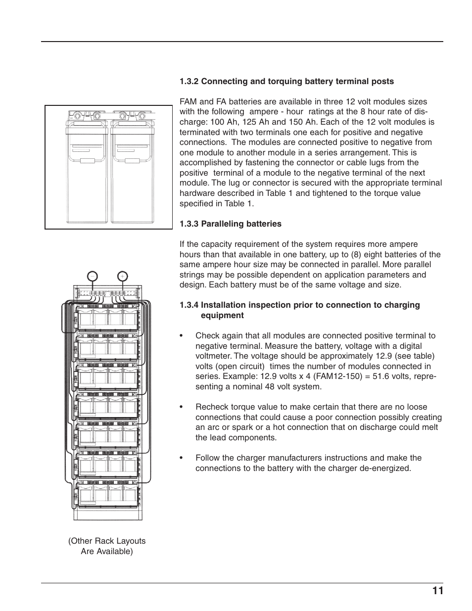 C&D Technologies RS-1826 Liberty Series 1000 FA Battery User Manual | Page 13 / 34