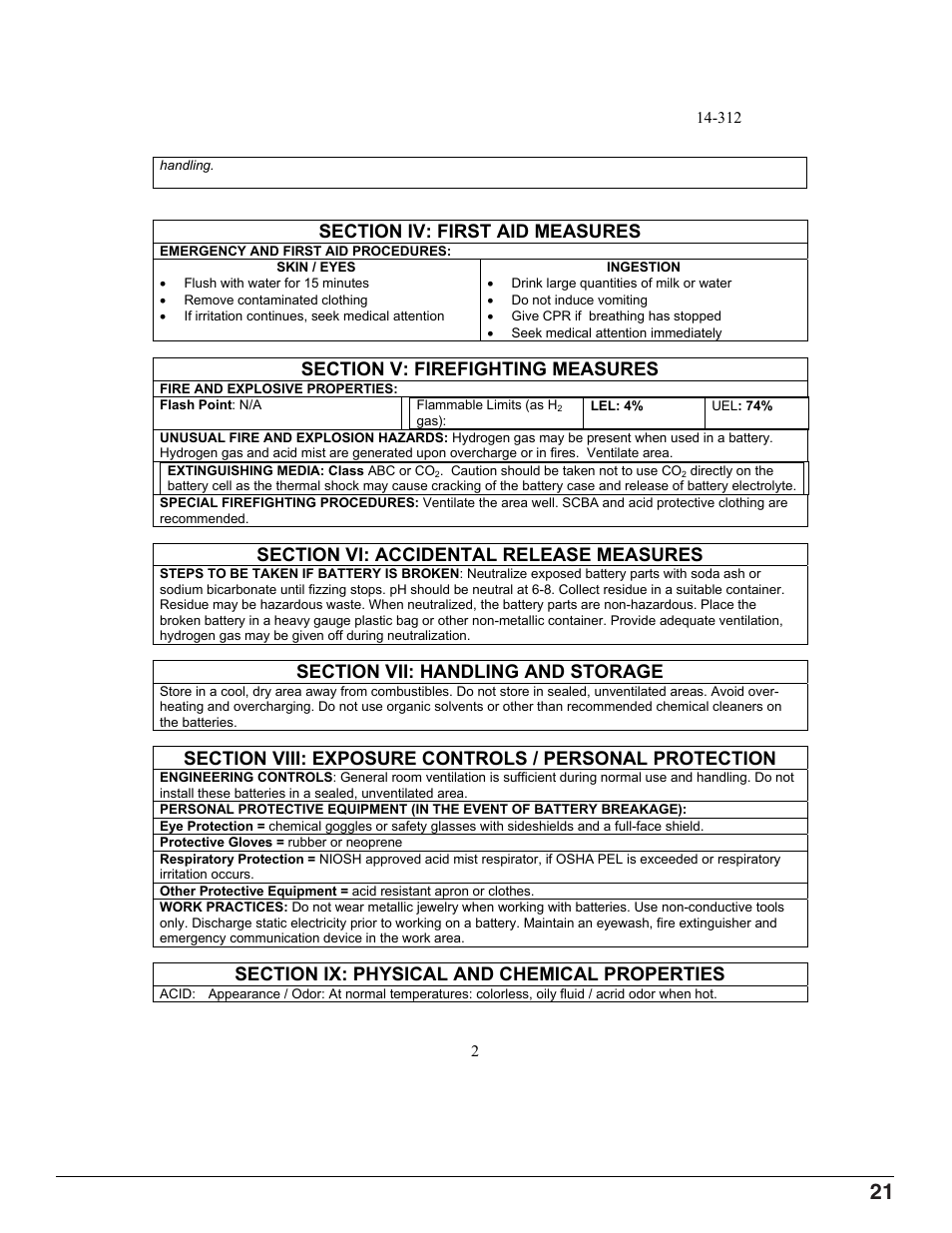 C&D Technologies RS-1826 Liberty Series 1000 FA Battery User Manual | Page 23 / 34