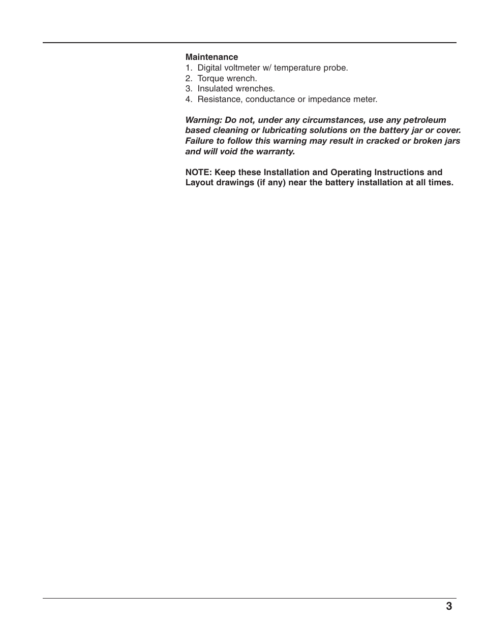 C&D Technologies RS-1826 Liberty Series 1000 FA Battery User Manual | Page 5 / 34