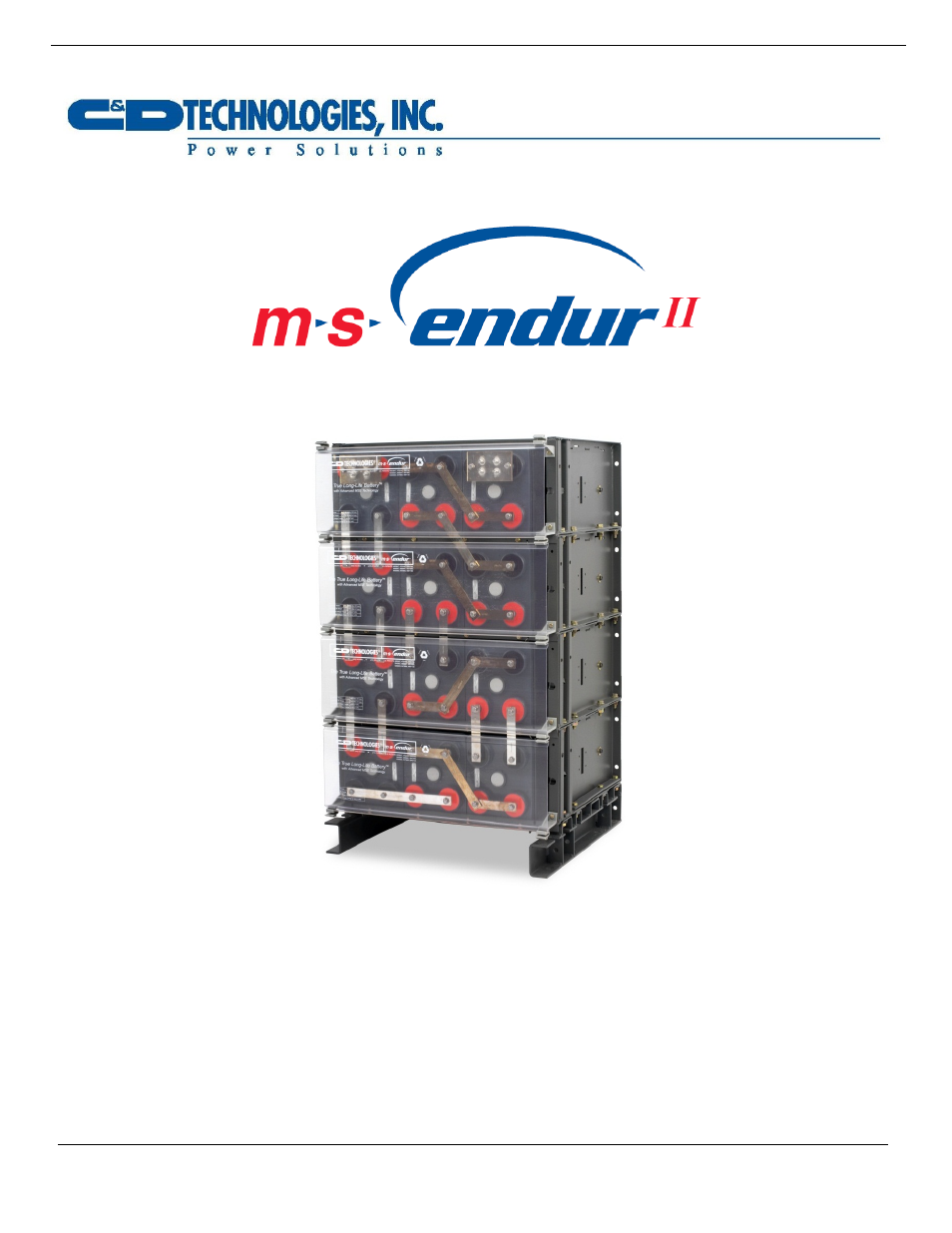 C&D Technologies RS-2044 msEndurII Series User Manual | 36 pages