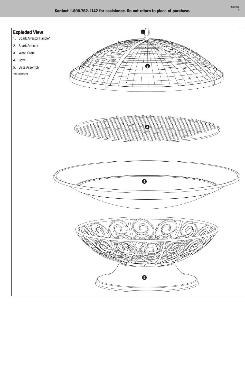 Exploded view | Blue Rhino WAD653S User Manual | Page 3 / 4