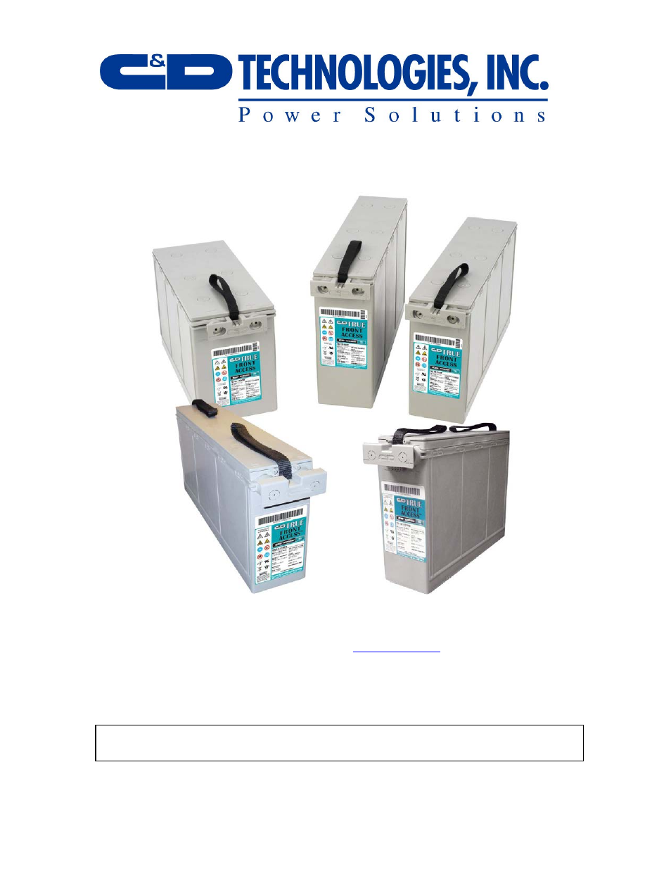 C&D Technologies RS-2046 C&D True Front Access TEL Series User Manual | 8 pages
