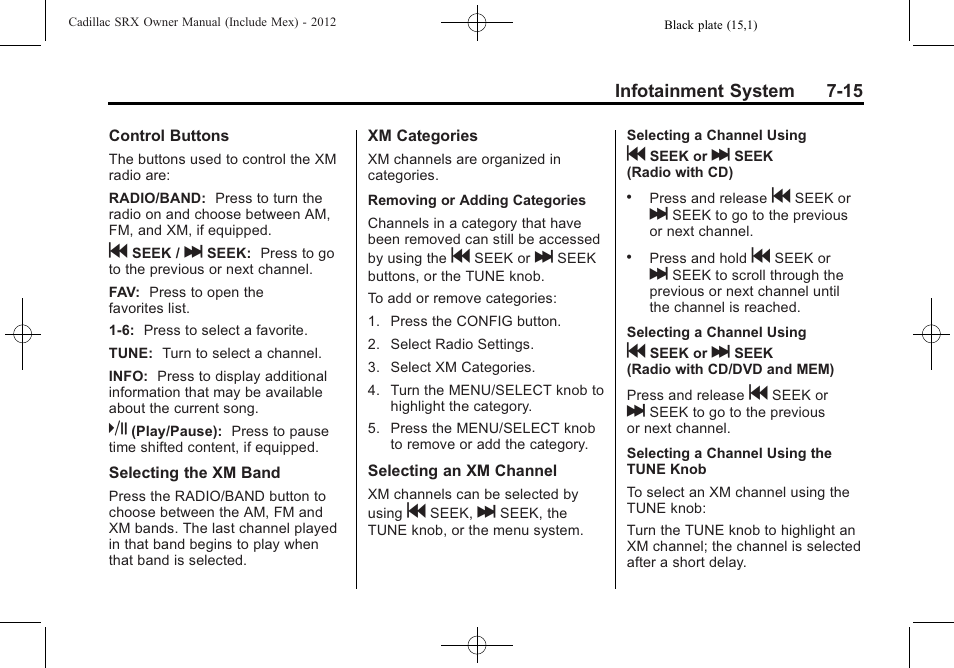 Cadillac 2012 SRX User Manual | Page 207 / 512