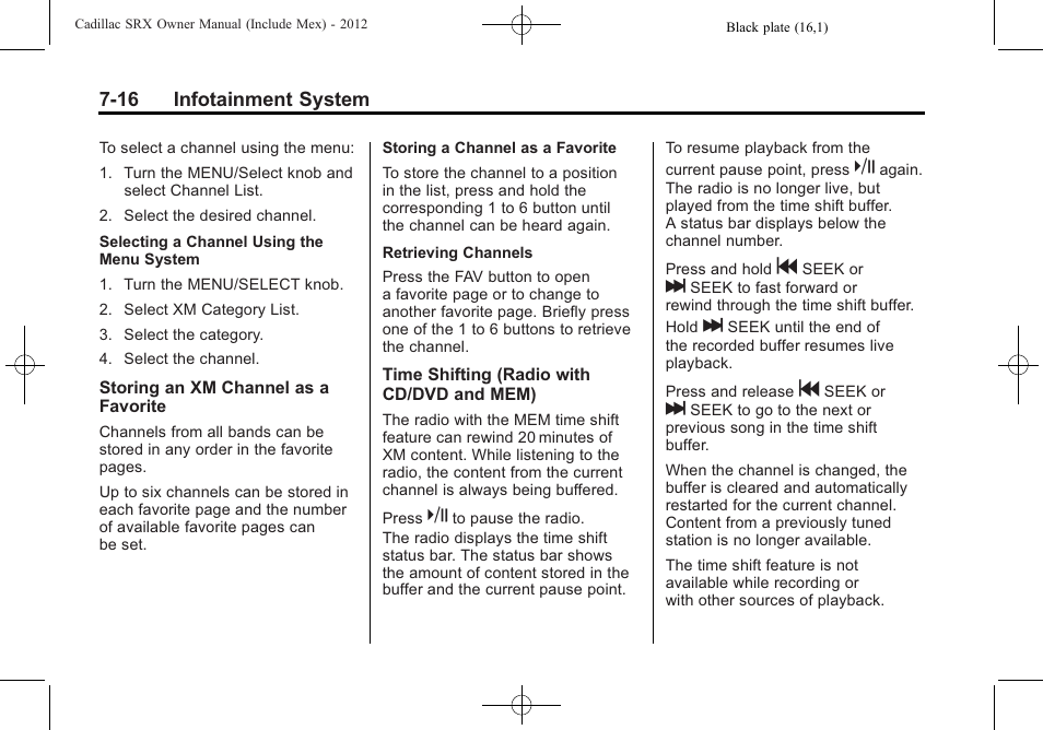 Cadillac 2012 SRX User Manual | Page 208 / 512