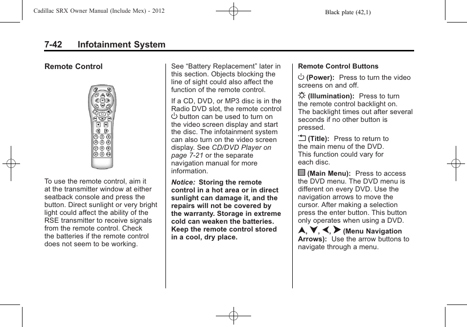 Cadillac 2012 SRX User Manual | Page 234 / 512