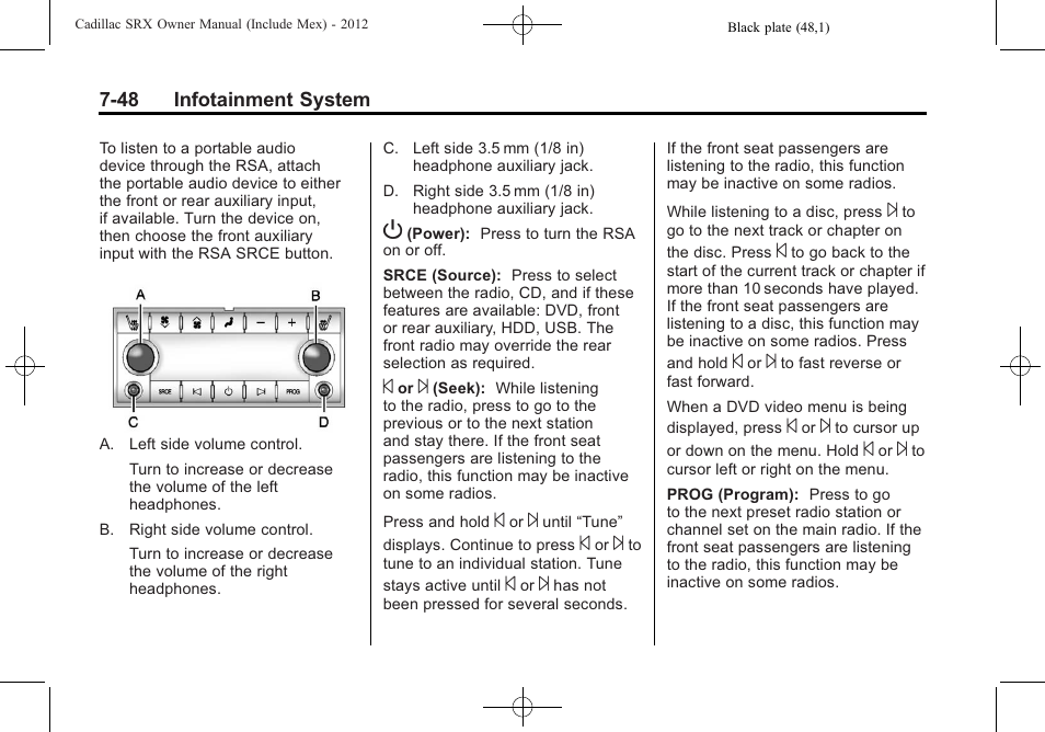 Cadillac 2012 SRX User Manual | Page 240 / 512