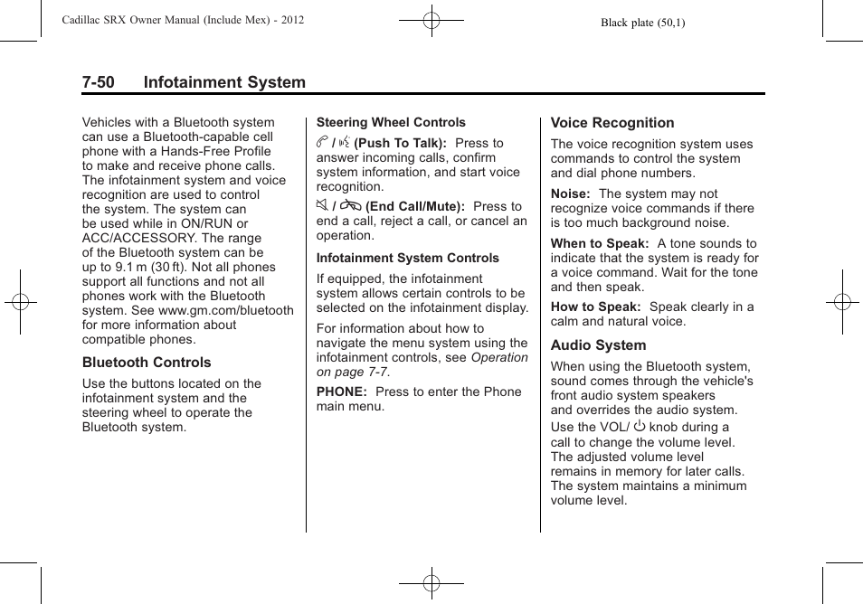 Cadillac 2012 SRX User Manual | Page 242 / 512