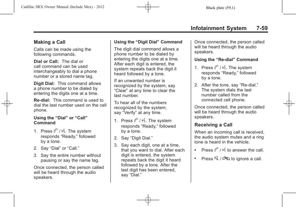 Cadillac 2012 SRX User Manual | Page 251 / 512