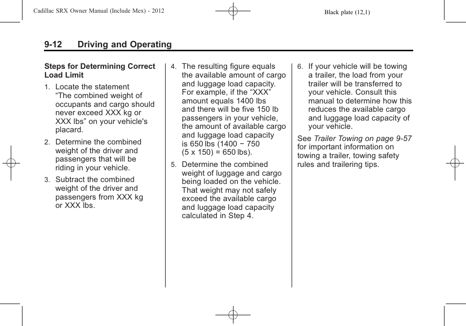 Cadillac 2012 SRX User Manual | Page 290 / 512