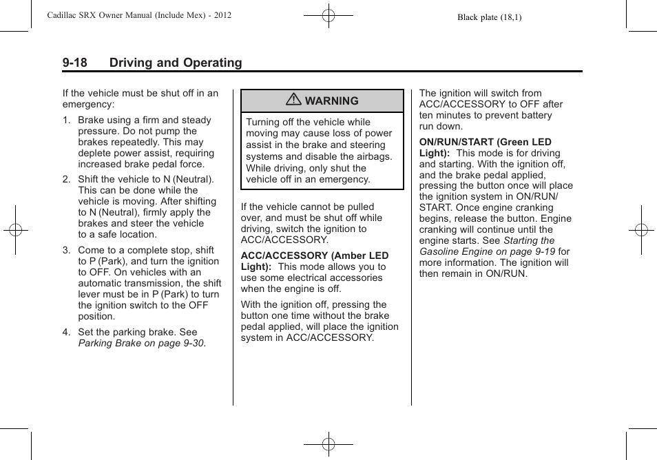Cadillac 2012 SRX User Manual | Page 296 / 512